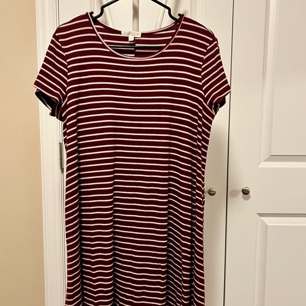 Love Fire Red Raglan Short Sleeve Mini Dress
